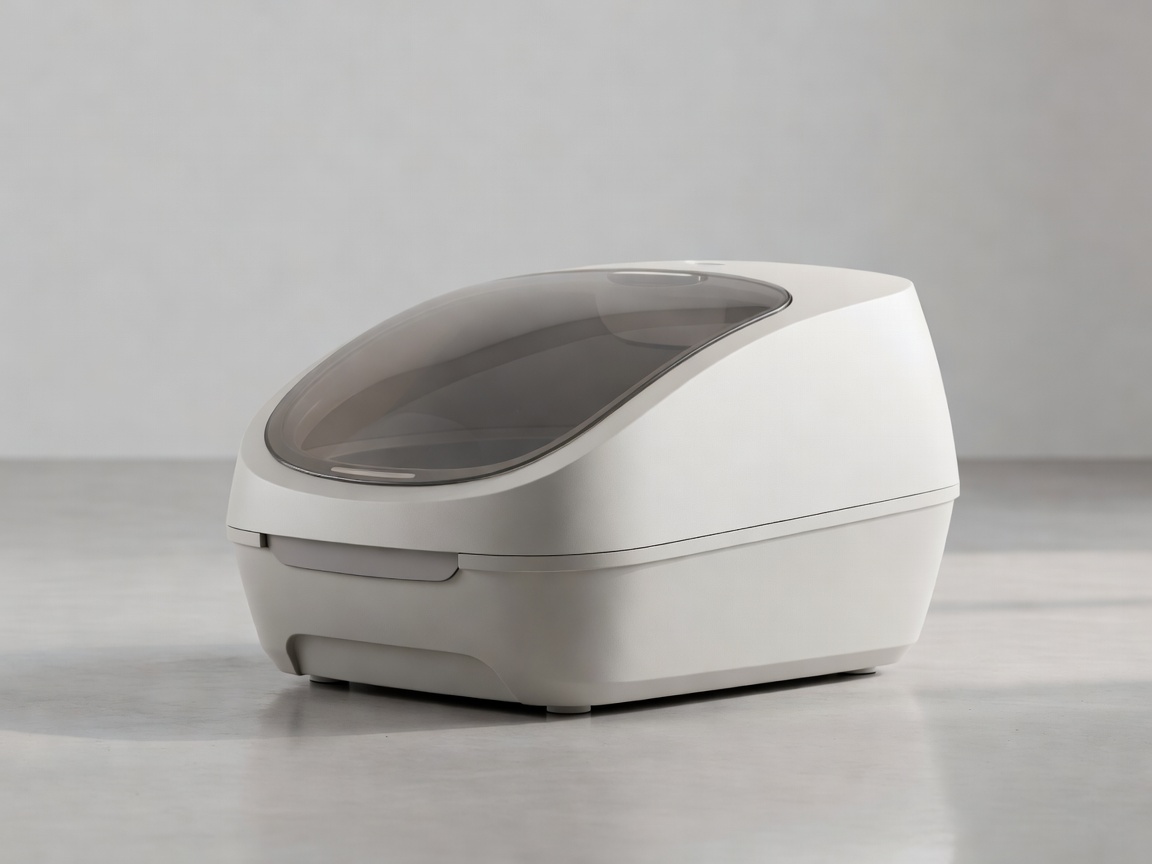 Modern enclosed self-cleaning litter box unit